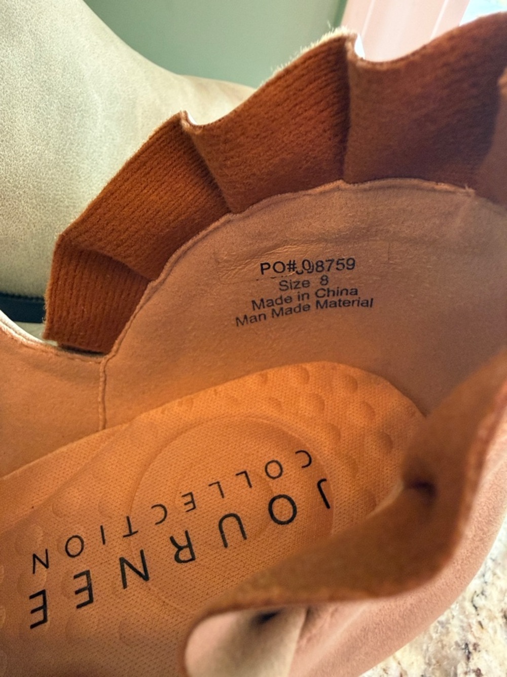 Journee Collection Comfort Lennie ankle Booties in Stone color - Picture 2 of 7